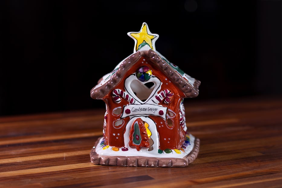 Candy Cane Bungalow Candle House