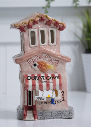 CORAL COVE FISH CHIPS CANDLE HOUSE