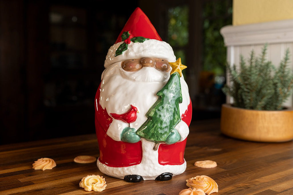 NIB National Tree Co Santa outlet Claus 10” Tall Cookie Jar