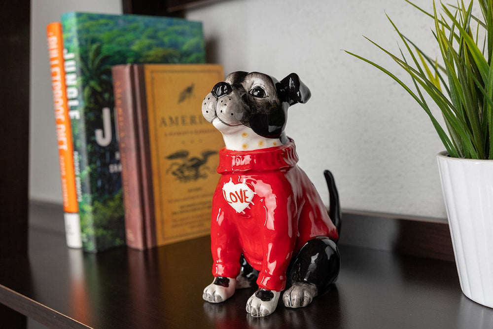 Love Dog Kiss Figurine