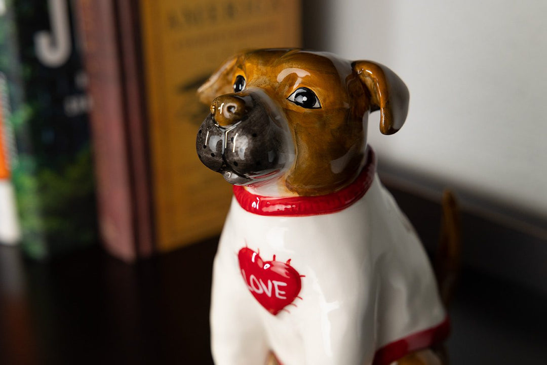 White Sweater Dog Figurine