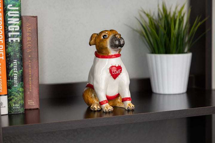 White Sweater Dog Figurine