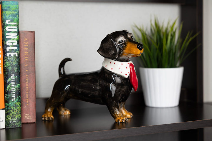 Dachshund Red Tie Figurine