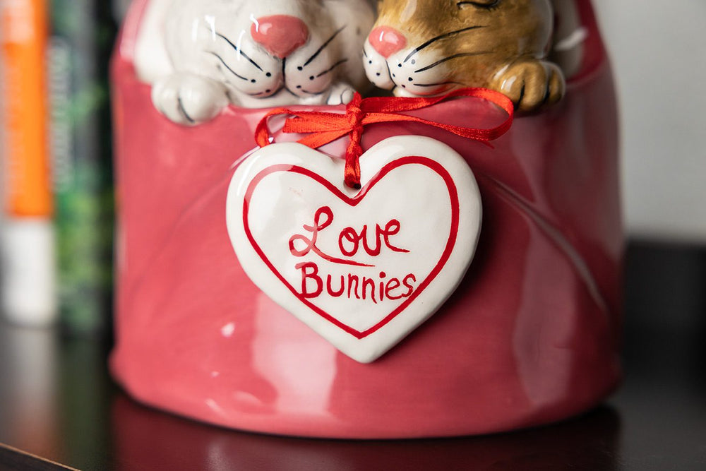 Love Bunnies Envelope Figurine