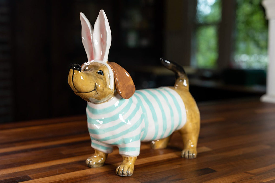 Easter Dachshund Figurine