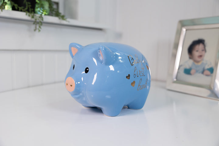 Baby's First Piggy Bank - Blue