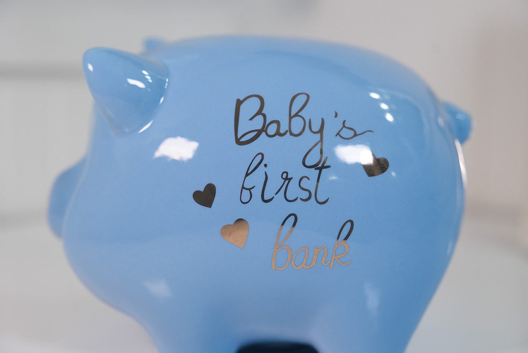 Baby's First Piggy Bank - Blue