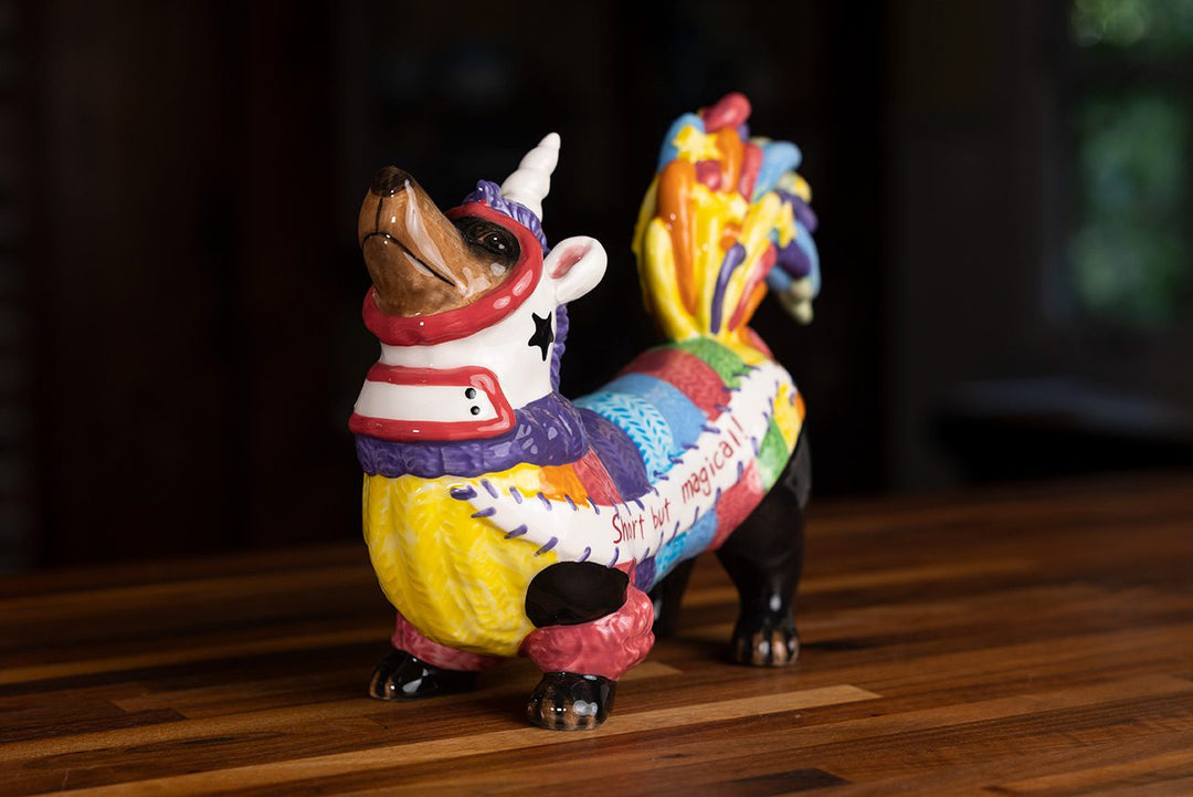 Dog As Unicorn Figurine