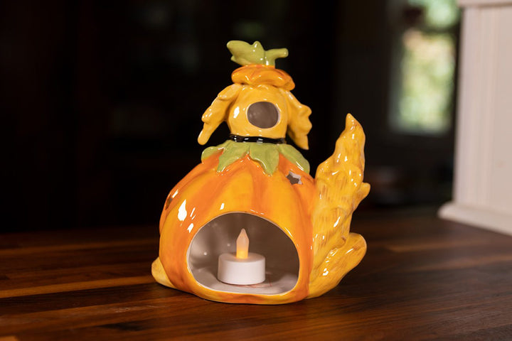 Pumpkin Dog Tealight Holder