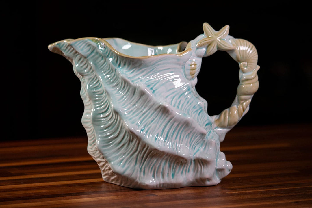 Shell Figural Pitcher Blue