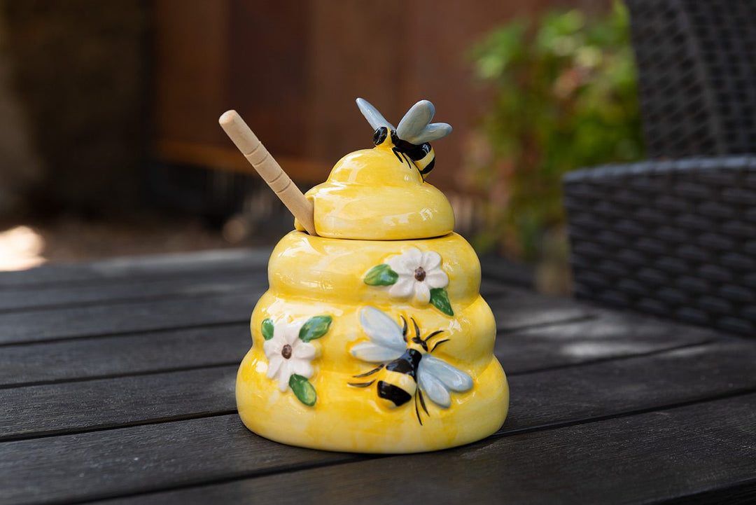 YELLOW HIVE HONEY POT