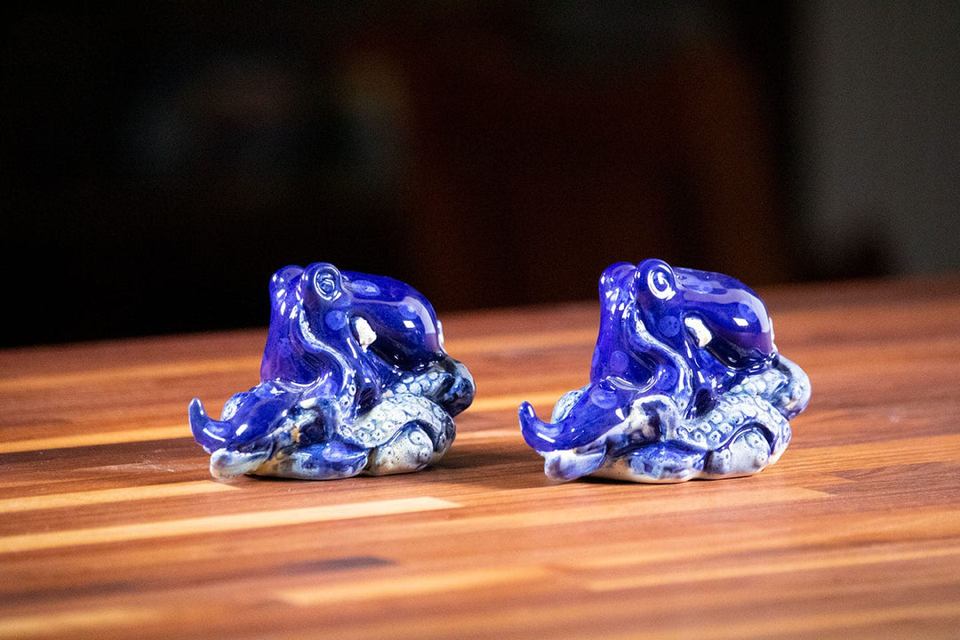 Blue Octopus Salt & Pepper Set