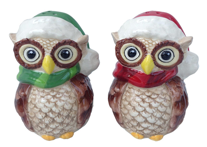 Holiday Owl Salt & Pepper Set