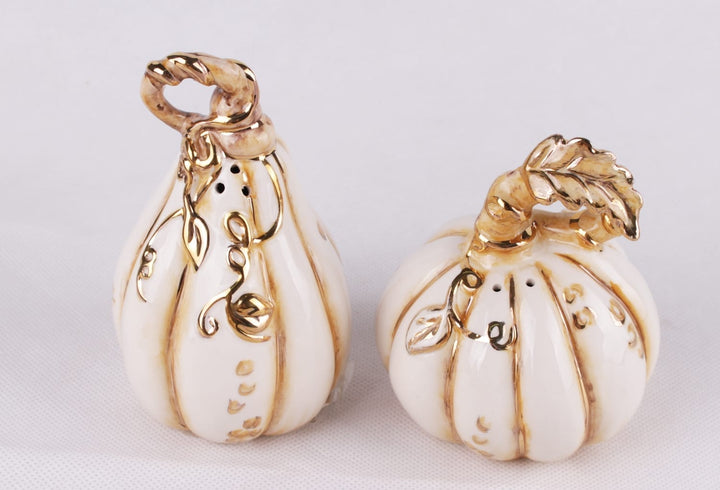 Pumpkin Salt & Pepper Set - With Gold