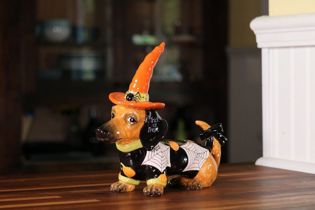 TRICK OR TREAT DOG FIGURINE