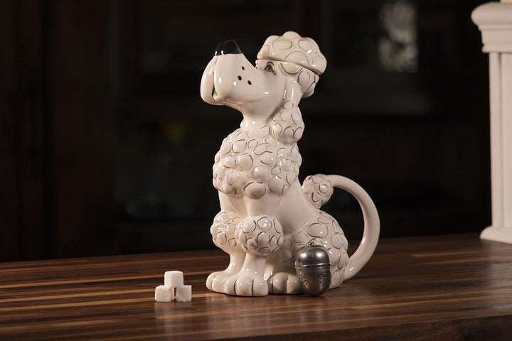 Toy Poodle Teapot - White