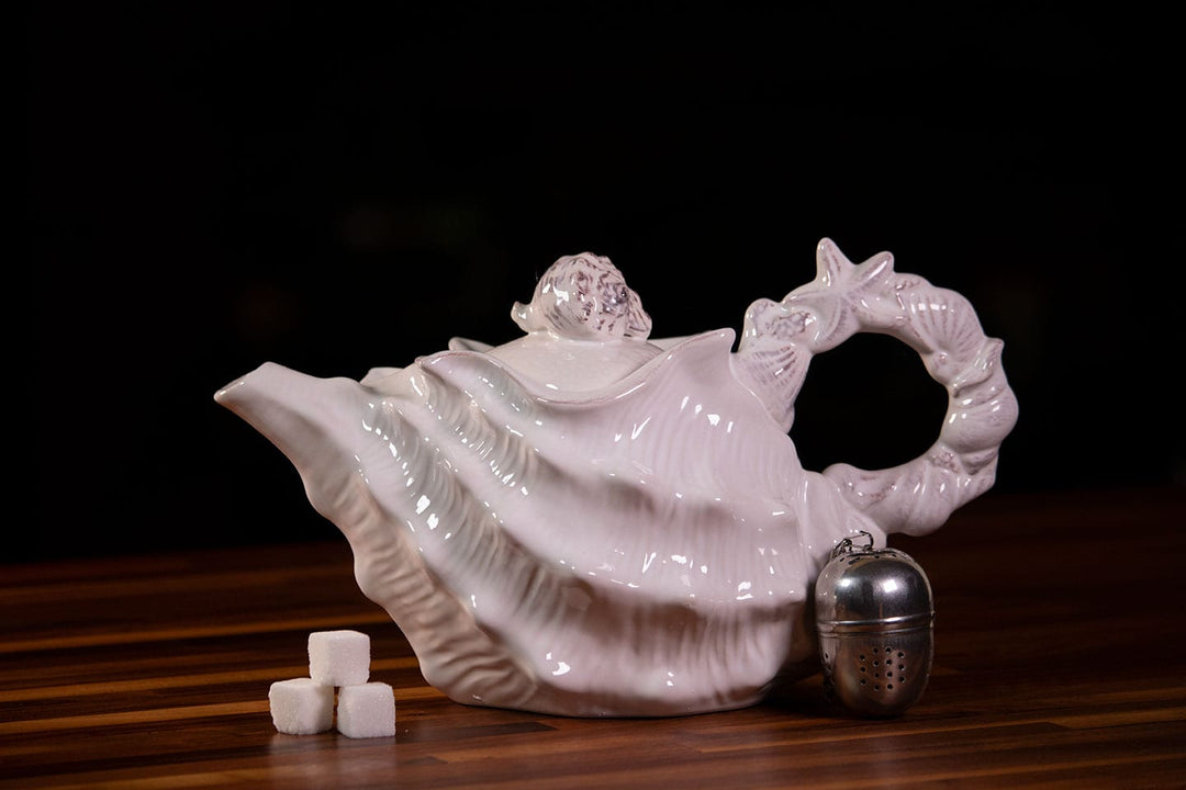 Shell Figural Teapot White