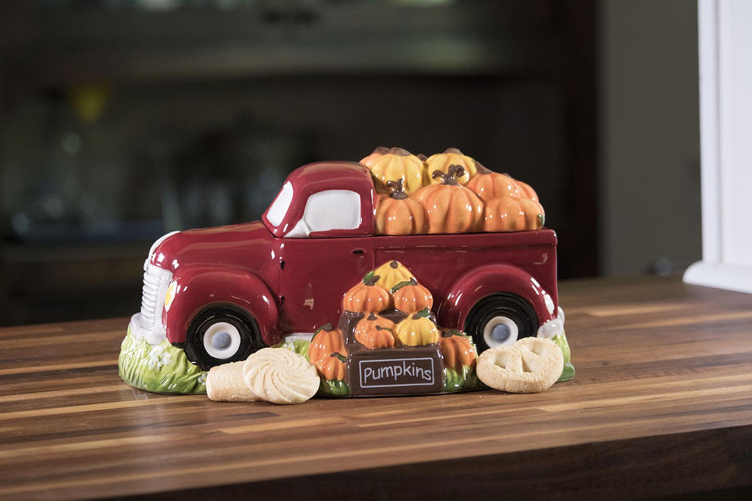 Harvest Red Truck Cookie Jar