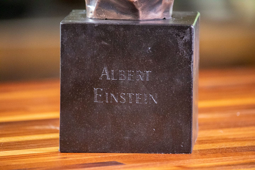 Albert Einstein Bronze Decor Bust