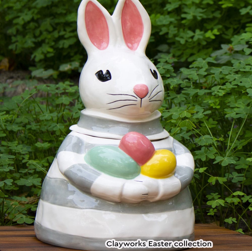 Clayworks Bunny Nibbles Cookie Jar